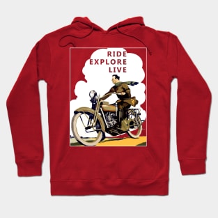 Ride Explore Live - T-shirt for bikers Hoodie